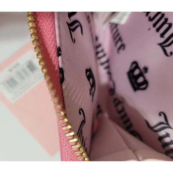 Juicy Couture Lovers Club Square Wristlet Wallet Pink Diamond Rhinestone - Picture 6 of 6